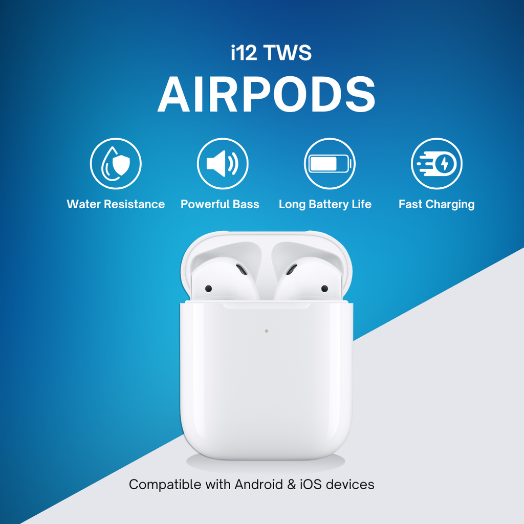 i12 Tws Airpods Wireless Bluetooth - Android & IOS