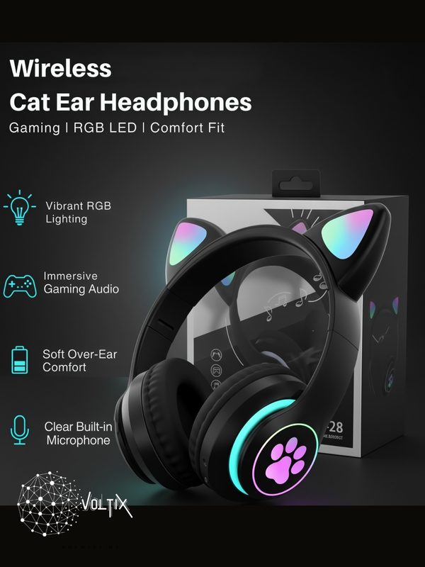 Cat LED Head Phones