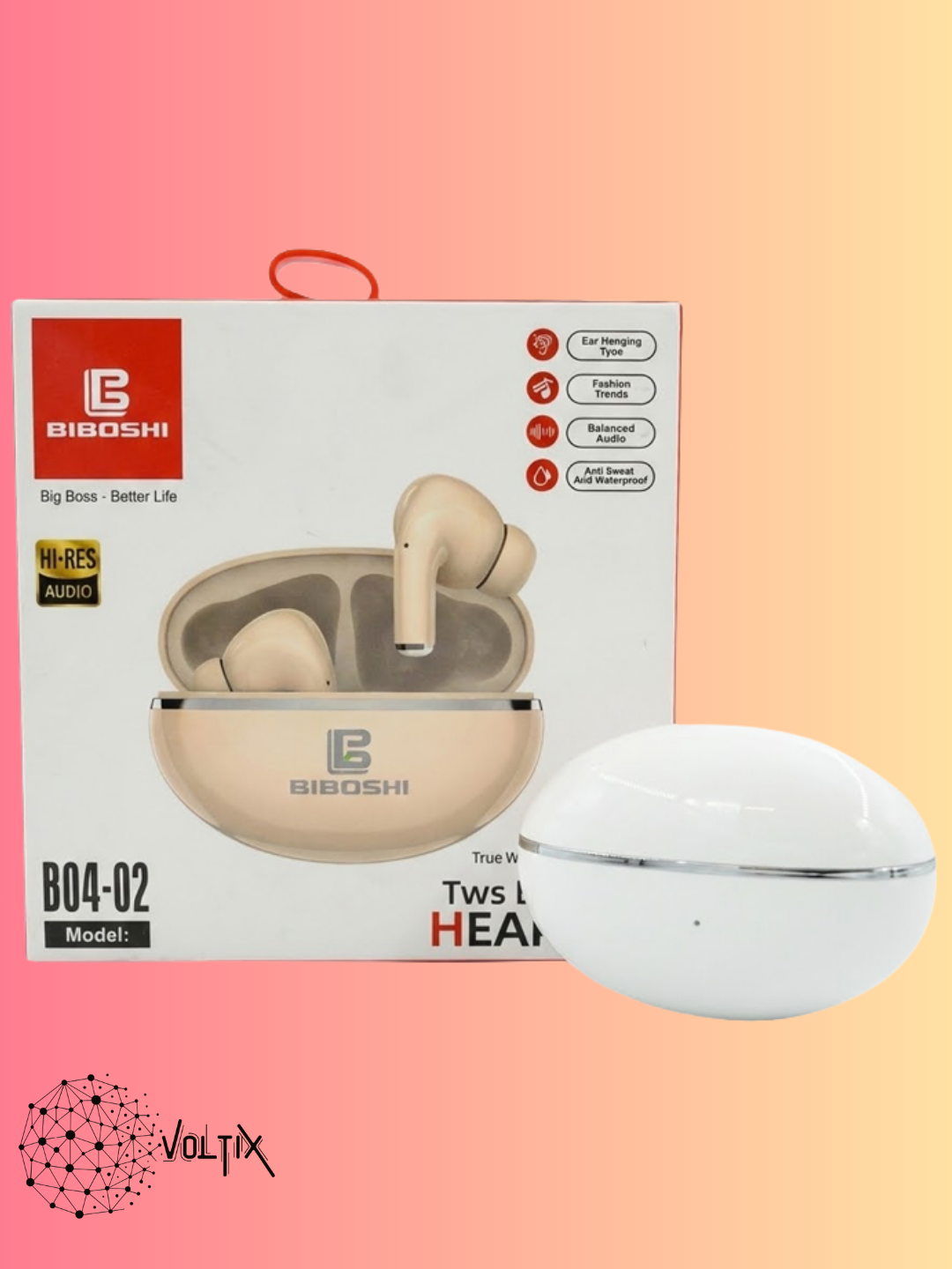 Biboshi TWS Wireless Headset (B04-02) Main image