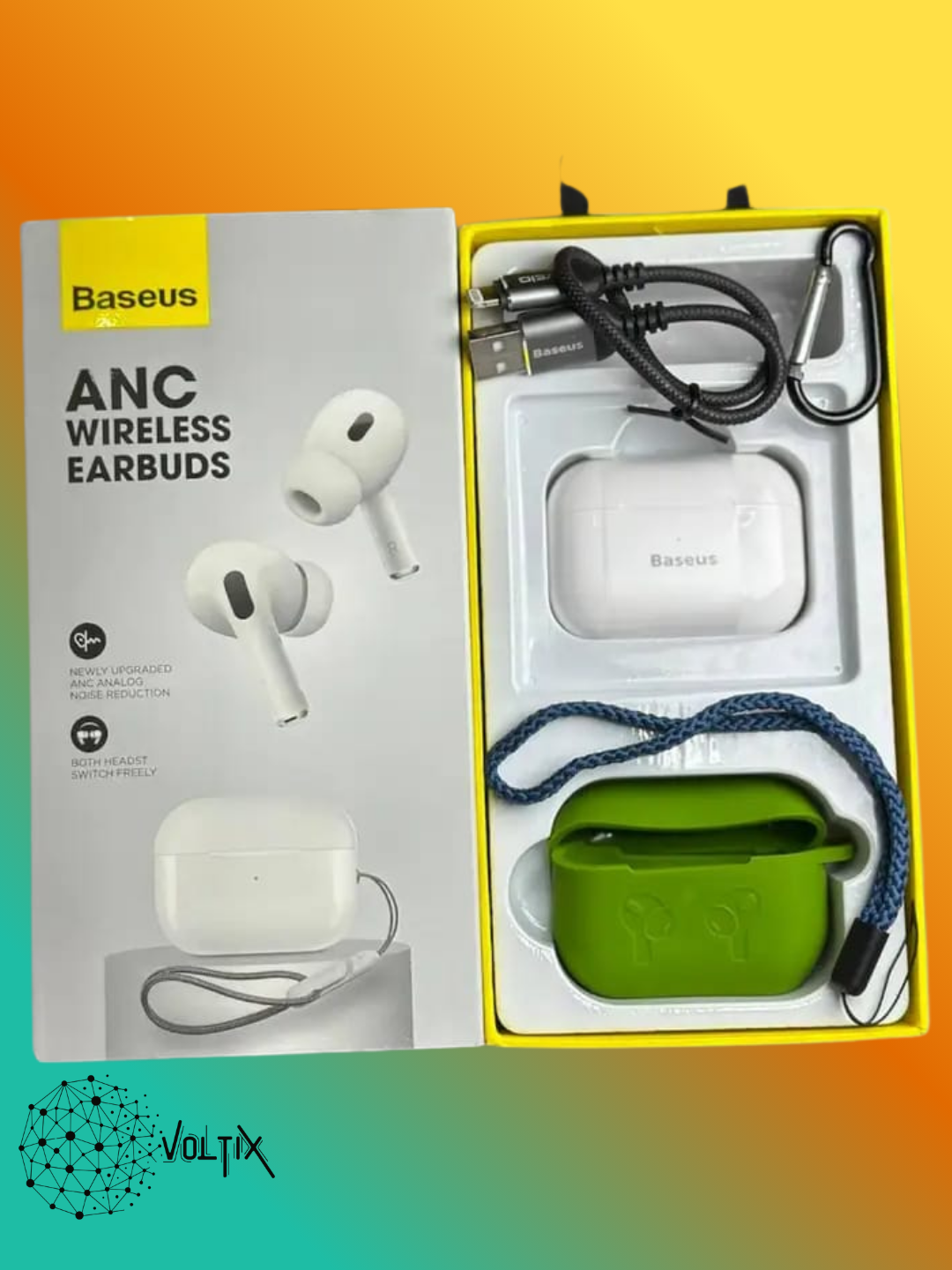 Baseus ANC Wireless Earbuds with free silicone case Main image