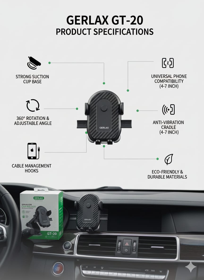 Gerlax  Suction Cup Car Phone Holder