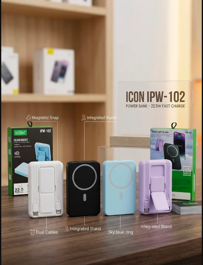 iCon Folding Bracket Magnetic Wireless Charging Power Bank Secondary image